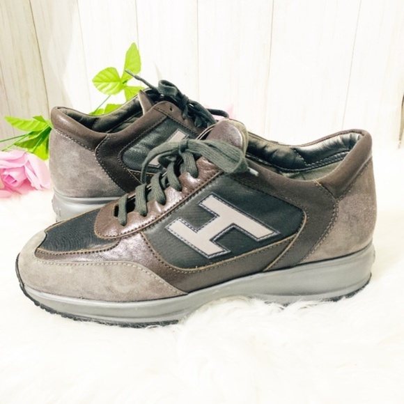 Hogan Other - Hogan Interactive Gray and Brown Sneakers Size 7